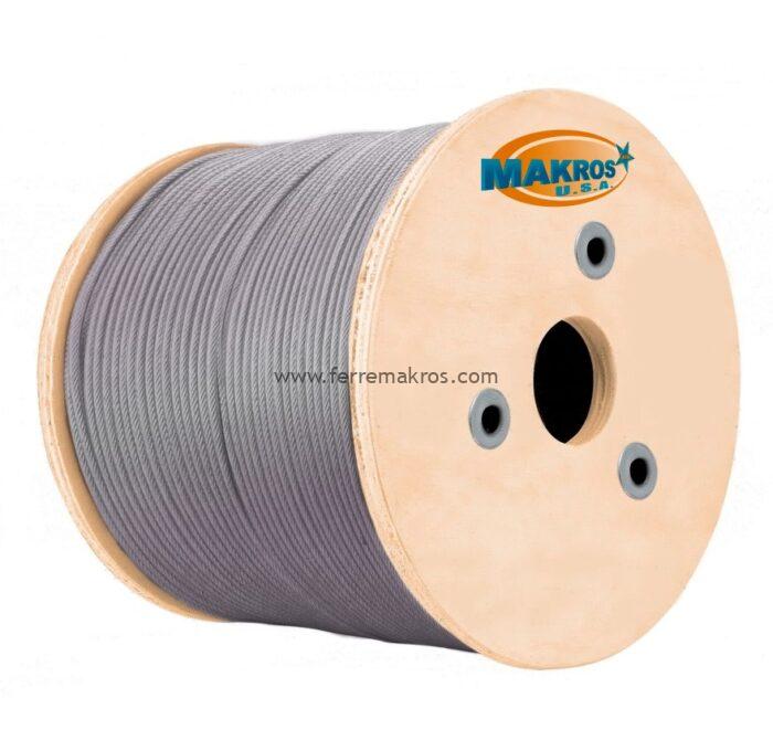 CABLE DE ACERO FORRADO ALMA DE FIBRA