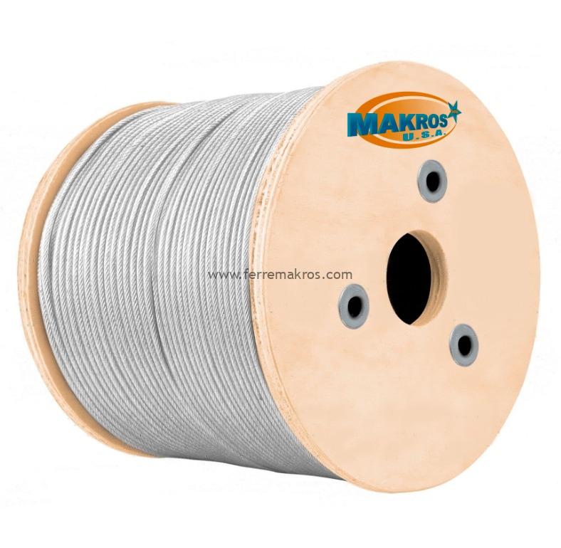 CABLE DE ACERO GALVANIZADO ALMA DE ACERO